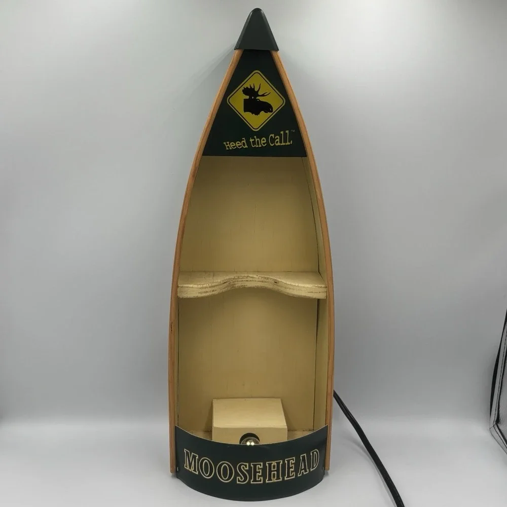 Moose‎ Head Promotional Beer Canoe Lighted Display Shelf